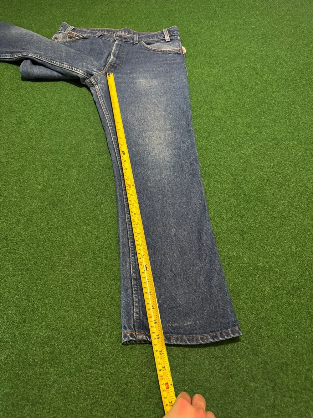 Vintage 70s Levi’s Jeans, Denim Pants Made in USA Orange Tab SF207 (34x30)